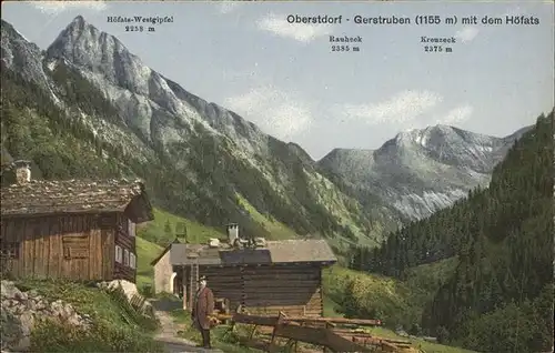 Oberstdorf Gerstruben mit dem Hoefats Kat. Oberstdorf