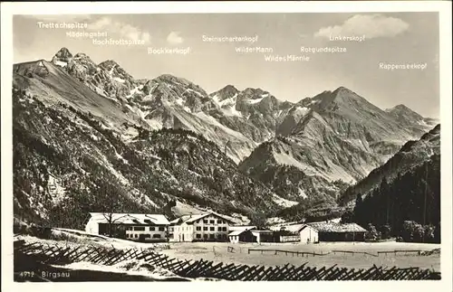 Birgsau mit Alpenpanorama Kat. Oberstdorf