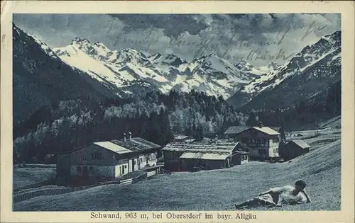 Schwand Oberstdorf mit Alpenpanorama Kat. Oberstdorf