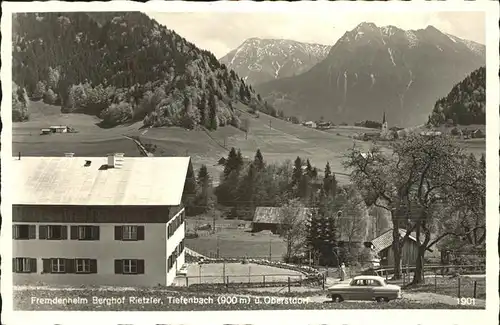 Tiefenbach Oberstdorf Fremdenheim Berghof Rietzler Kat. Oberstdorf