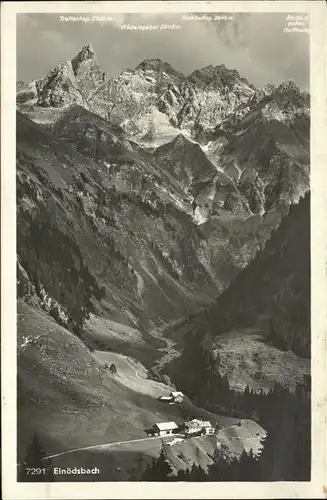 Einoedsbach mit Alpenpanorama Kat. Oberstdorf