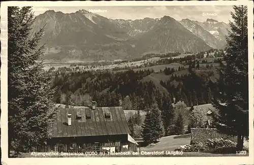 Tiefenbach Oberstdorf Alpengasthof Sesselalpe Kat. Oberstdorf