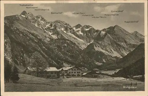 Birgsau Alpenpanorama Kat. Oberstdorf