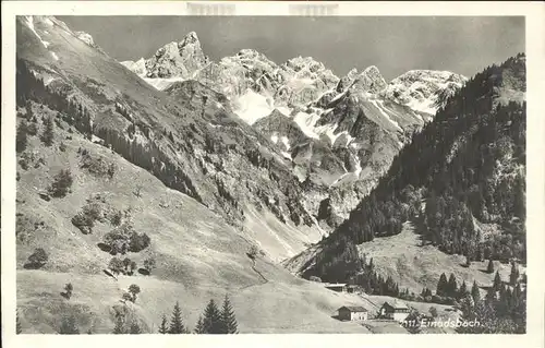 Einoedsbach Ortsansicht mit Alpenpanorama Kat. Oberstdorf