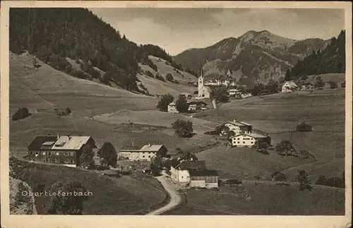 aw19602 Obertiefenbach Bayern Blick auf den Ort mit Alpenpanorama Kategorie. Oberstdorf Alte Ansichtskarten