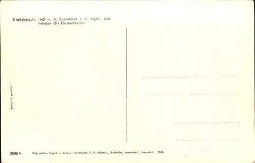 Einoedsbach Blick auf den Ort mit Alpenpanorama Kat. Oberstdorf