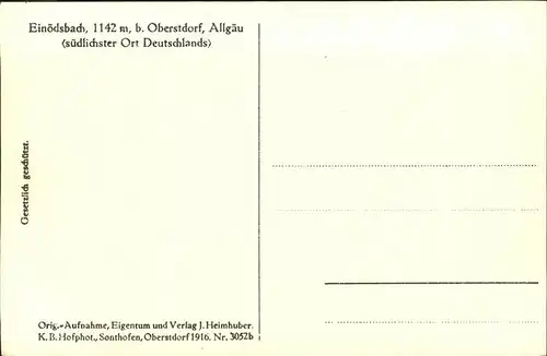 Einoedsbach Blick auf den Ort mit Alpenpanorama Kat. Oberstdorf