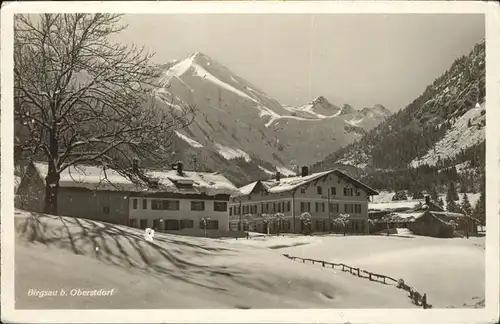 Birgsau Blick auf den Ort mit Alpenpanorama Kat. Oberstdorf