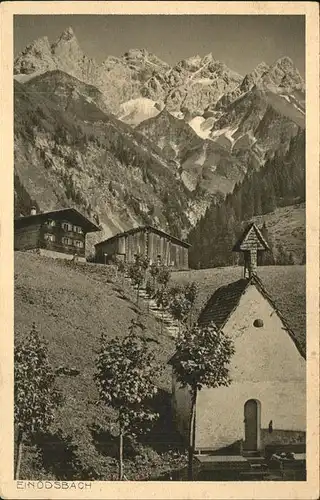 Einoedsbach Blick auf den Ort mit Alpenpanorama Kat. Oberstdorf