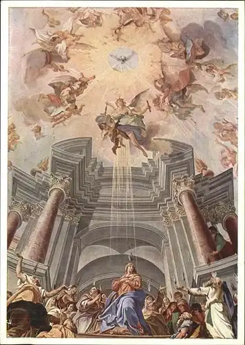 Ottobeuren Basilika Ausschnitt aus dem Bild der Hauptkuppel Kat. Ottobeuren