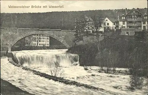 Dillweissenstein Weissensteiner Bruecke mit Wasserfall Kat. Pforzheim