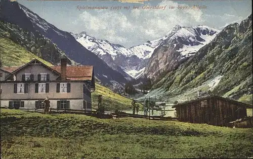 Spielmannsau mit Alpenpanorama Kat. Oberstdorf