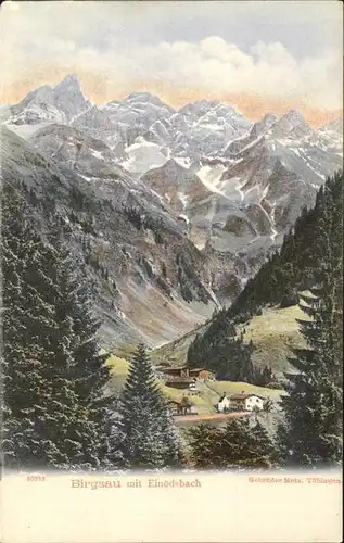 Birgsau und Einoedsbach mit Alpenpanorama Kat. Oberstdorf