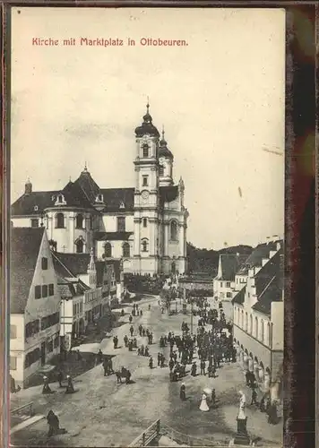 Ottobeuren Kirche mit Marktplatz Kat. Ottobeuren