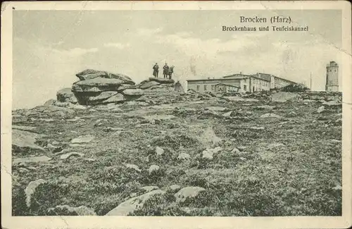 Brocken Brockenhaus und Teufelskanzel Kat. Wernigerode