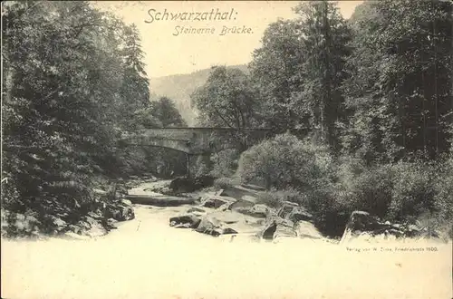 Schwarzatal Steinerne Bruecke Kat. Rudolstadt