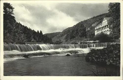 Schwarzatal Wasserfall am Kurhaus Chrysopras Kat. Rudolstadt