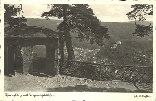 Schwarzburg Thueringer Wald Blick vom Trippsteinhaeuschen Kat. Schwarzburg