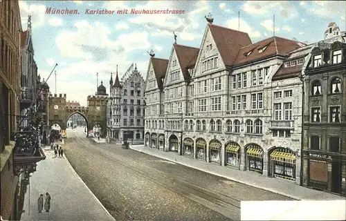 Muenchen Karlstor mit Neuhauserstrasse Kat. Muenchen