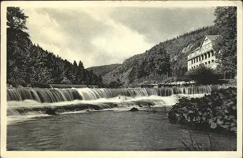 Schwarzatal Wasserfall am Kurhaus Chrysopras Kat. Rudolstadt