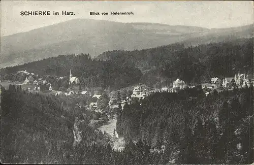 Schierke Harz Blick von Helenenruh / Schierke Brocken /Harz LKR