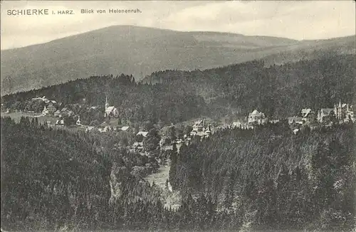 Schierke Harz Blick von Helenenruh / Schierke Brocken /Harz LKR