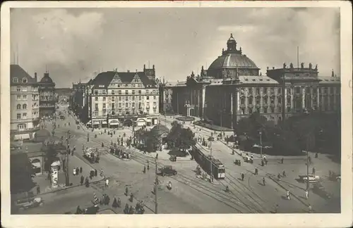 Muenchen Karlsplatz gegen Justizpalast Kat. Muenchen