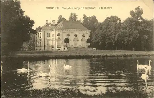 Muenchen Nymphenburger Schlosspark Badenburg Kat. Muenchen