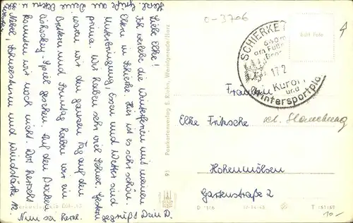 Schierke Harz Ferienheim Hermann Gieseler / Schierke Brocken /Harz LKR