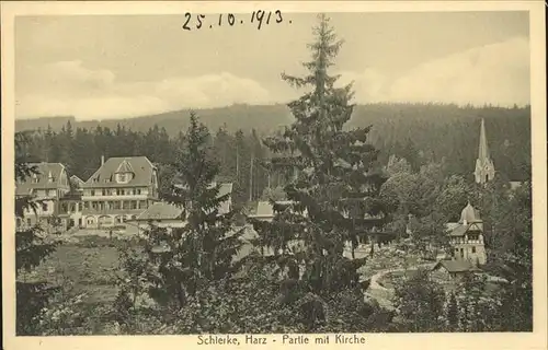 Schierke Harz Partie mit Kirche / Schierke Brocken /Harz LKR