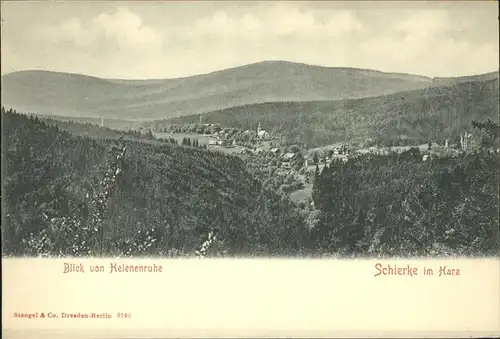 Schierke Harz Blick von Helenenruhe / Schierke Brocken /Harz LKR