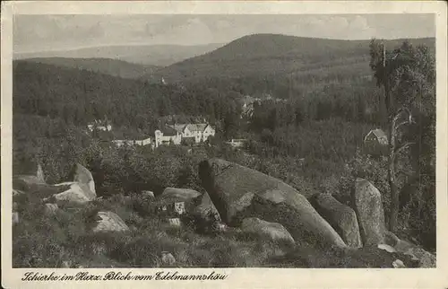 Schierke Harz Blick vom Edelmannshaeu / Schierke Brocken /Harz LKR