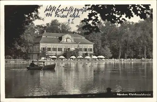 Muenchen Partie am Kleinhesselohersee Kat. Muenchen