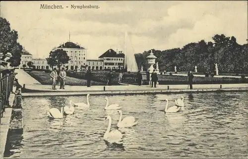 Muenchen Schlosspark mit Nymphenburg Kat. Muenchen