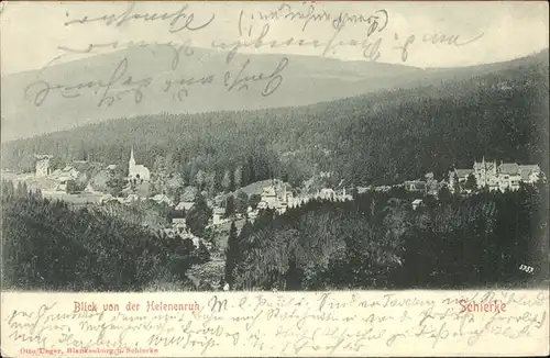 Schierke Harz Blick von Helenenruh / Schierke Brocken /Harz LKR