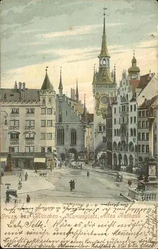 Muenchen Marienplatz Altes Rathaus Kat. Muenchen