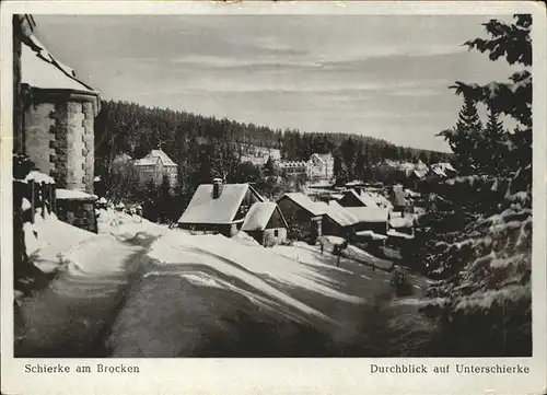 Schierke Harz Blick auf Unterschierke / Schierke Brocken /Harz LKR