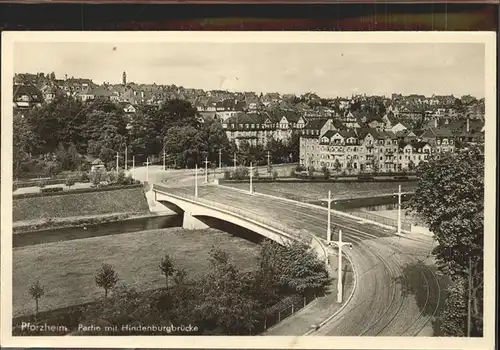 Pforzheim Partie mit Hindenburgstrasse Feldpost Kat. Pforzheim