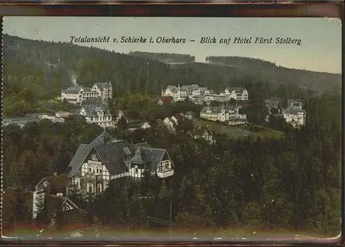 Schierke Harz Blick auf Hotel Fuerst Stolberg / Schierke Brocken /Harz LKR