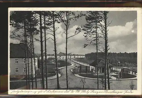 Lueneburger Heide Haupteingang zu Kaserne und uebungsplatz Bergen Kat. Walsrode