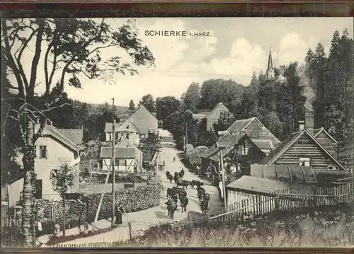 Schierke Harz Vietrieb auf Dorfstrasse / Schierke Brocken /Harz LKR