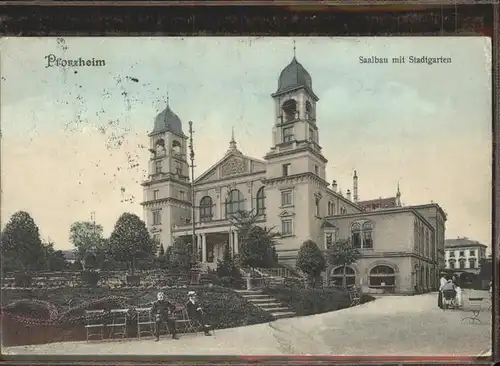 Pforzheim Saalbau mit Stadtgarten Kat. Pforzheim