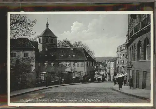Pforzheim Schlossberg mit Reuchlinmuseum und Schlosskirche Kat. Pforzheim