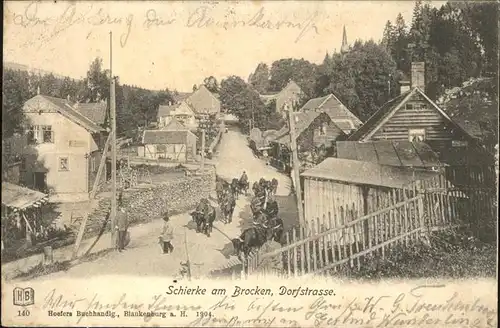 Schierke Harz Vietrieb auf der Dorfstrasse / Schierke Brocken /Harz LKR