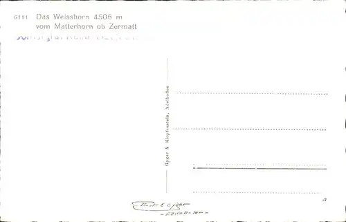 Weisshorn Gemmi Matterhorn / Weisshorn /Rg. Gemmi