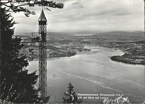 Buergenstock Blick auf Luzern Kat. Buergenstock