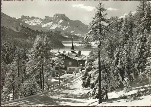 Maloja GR Weg nach Maloja / Maloja Graubuenden /Bz. Maloja