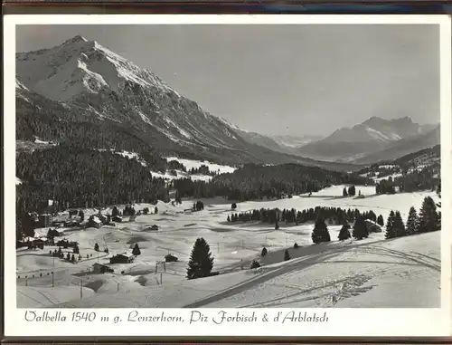 Valbella Lenzerhorn Piz Forbisch Kat. Valbella