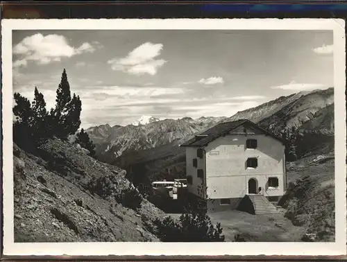 Ofenbergpass Ofenbergpasshoehe Touristen  u. Passantenhaus Ortler Kat. Zernez