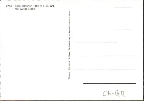 Tschiertschen Guergaletsch Kat. Tschiertschen